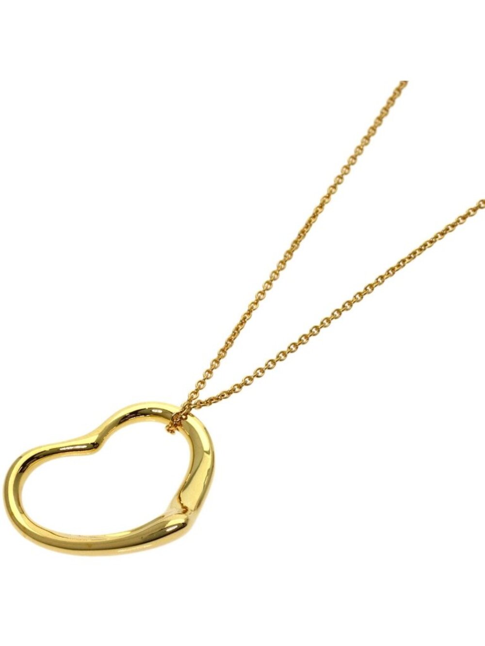 Tiffany & Co Open Heart Necklace 18k Yellow Gold